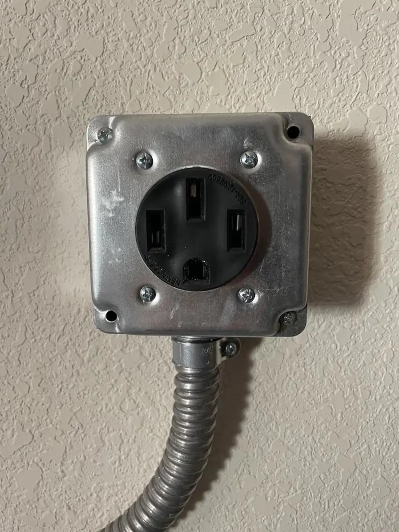 NEMA 14-50 outlet installed for Electrical Panel Upgrade in Atascadero